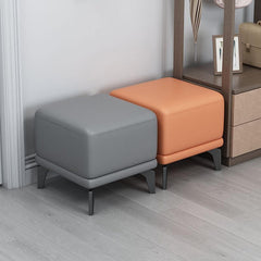 Solid wood frame modern footstool