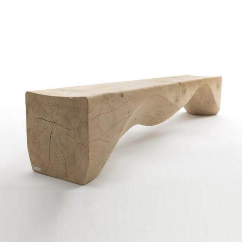 Cozy home entry with solid wood bench