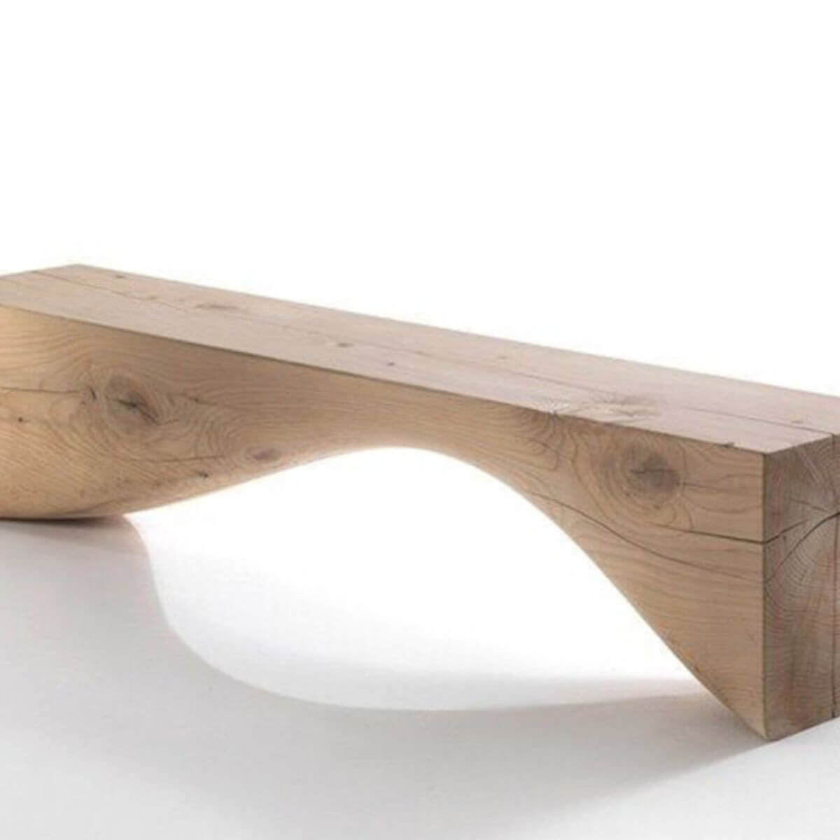 Close-up of wood grain in accent bench