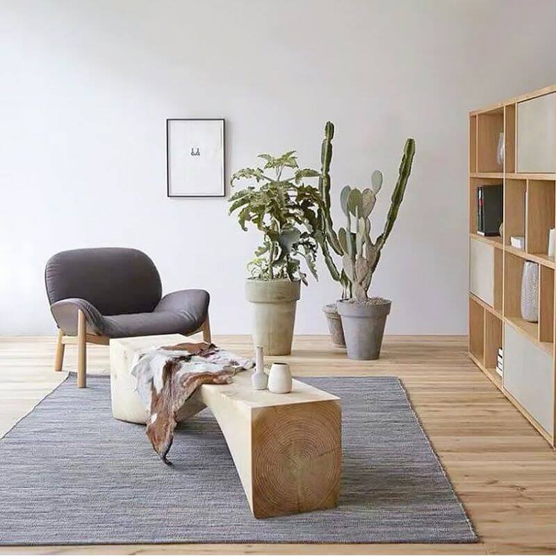 Solid color accent bench for home decor