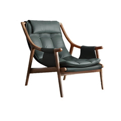 Solid Wood Recliner Chair side angle view