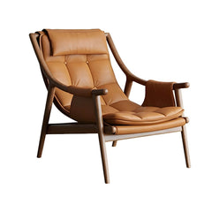 Solid Wood Recliner Chair side angle view