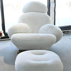 Yellow spindle rocking chair in living room