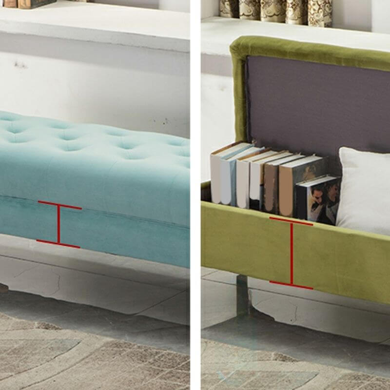 Slate Blue Sponge Ottoman