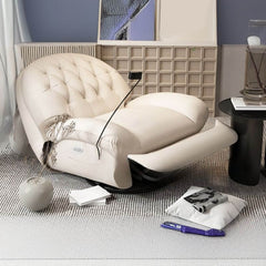 modern upholstered swivel gliding recliner