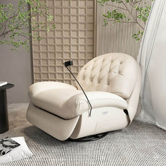 modern upholstered swivel gliding recliner