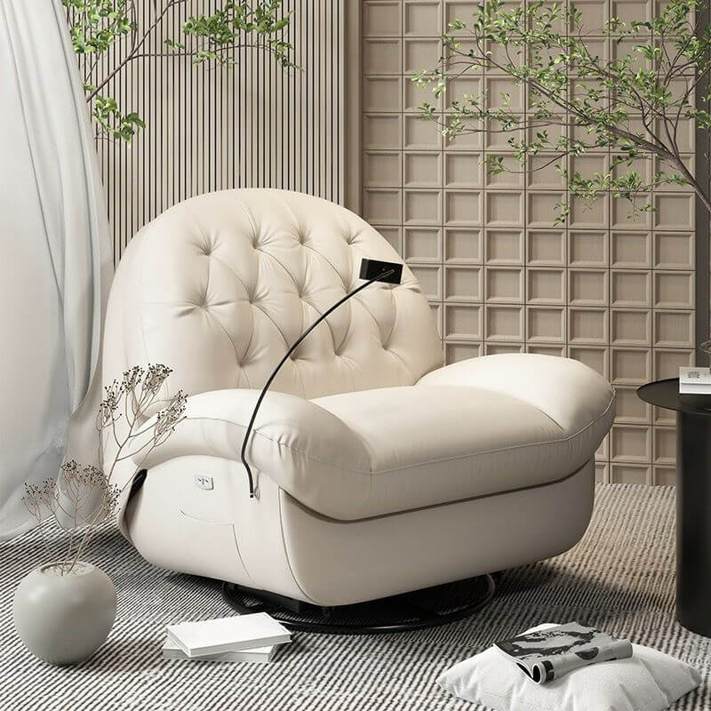 dark gray swivel glider