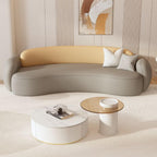 Modern Grey Loveseat with Pillows