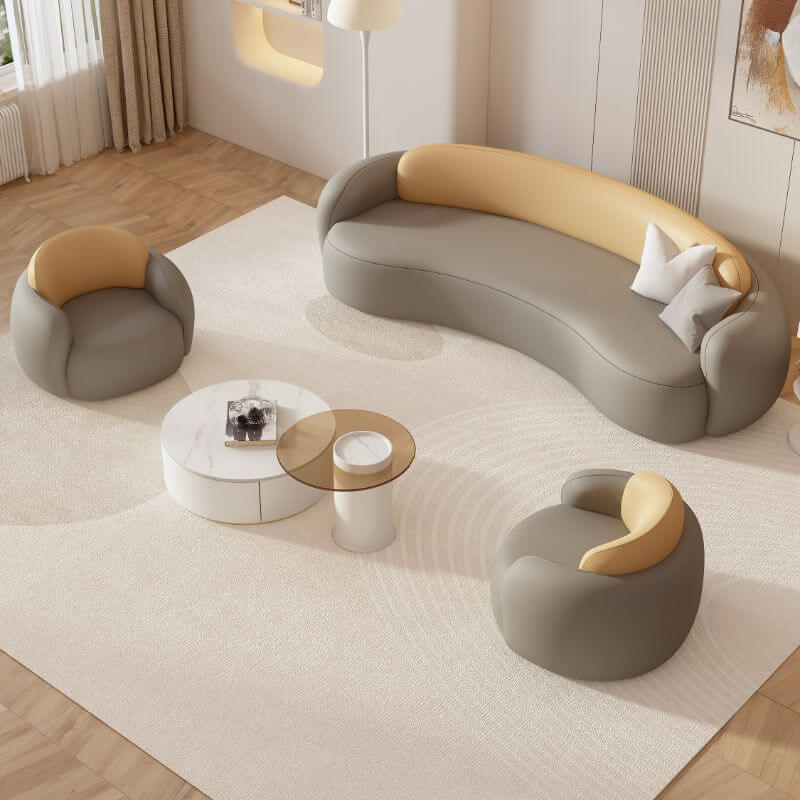 Stylish Sofa with Recessed Arms