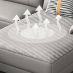 Elegant grey sofa with chaise