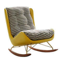 Brown rocking chair in a modern living room