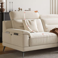 Stylish contemporary loveseat with decorative pillows