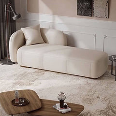 Oversized chaise lounge in solid color upholstery