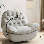 Standard Modern Ergonomic Recliner in Light Grey