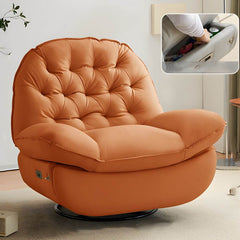 Orange Ergonomic Recliner Swivel Rocker