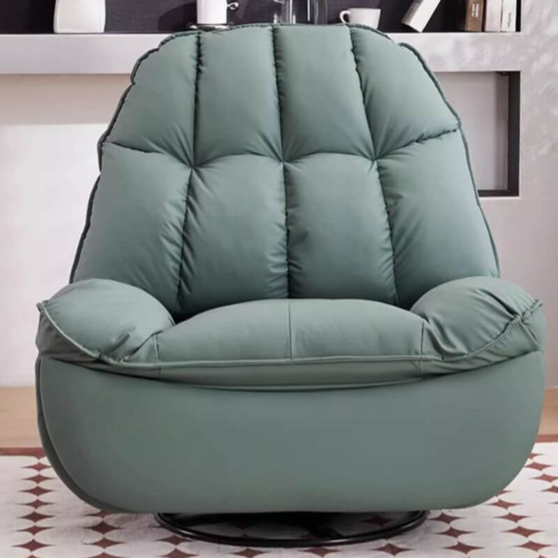 Standard Moderner Schwenk-Schaukel Sessel mit Tufted Design und eingebautem Staufach Zweitbild