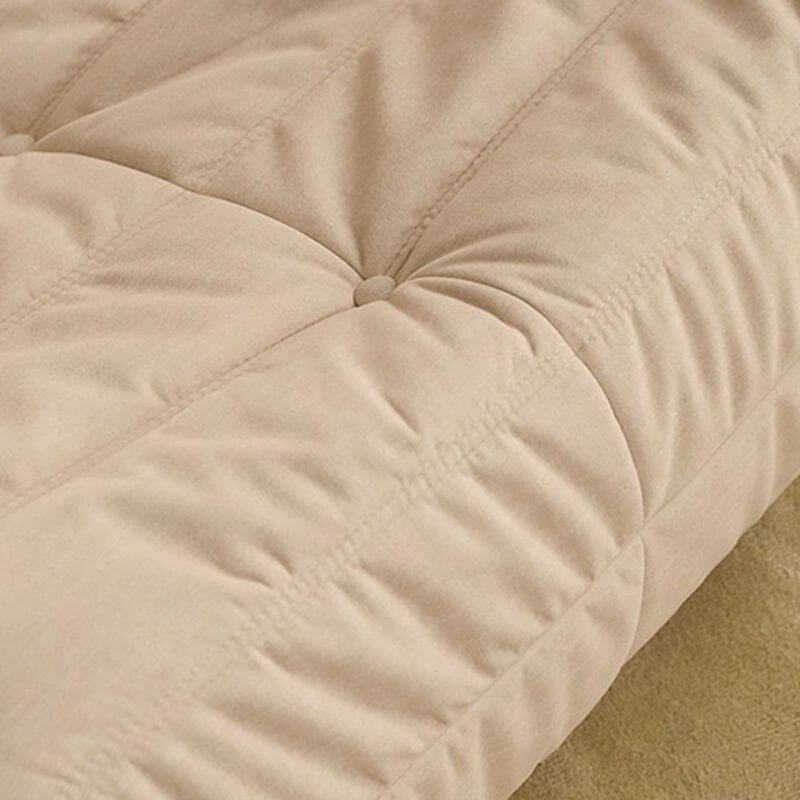 Standard Size Suede Abrasion Resistance Bean Bag Lounger Caterpillar Chair Togo Sofa Solid Color for Relax and Cozy Seat Secondary image