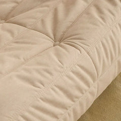 Cream gray suede bean bag chair