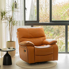 Standard Size Recliner with Green Upholstery