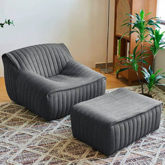 No assembly required single seater bean bag