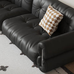 Close-up of round arm detail on Standard Sofa