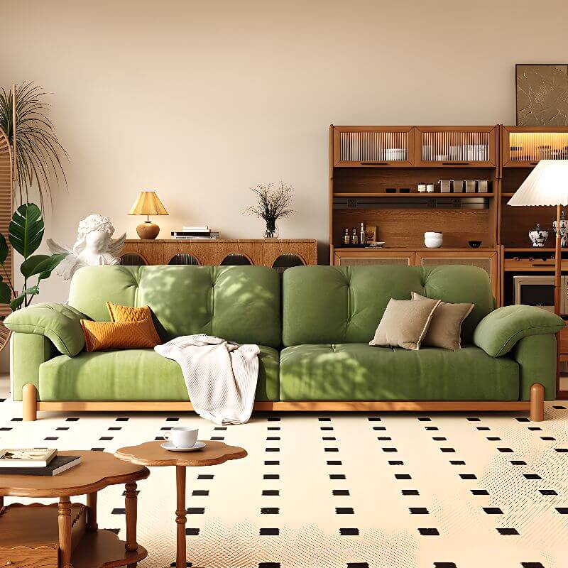 Standard Sofa with Arm and 3 Pillows front view メイン画像