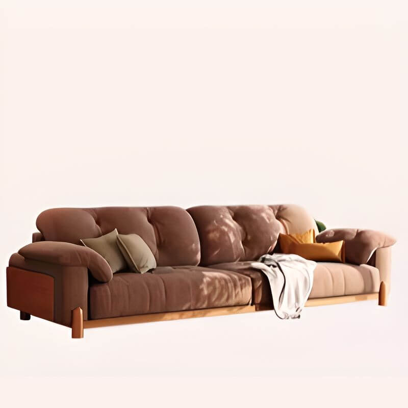 グリーンソファ アーム付き 枕3個付き サブ画像