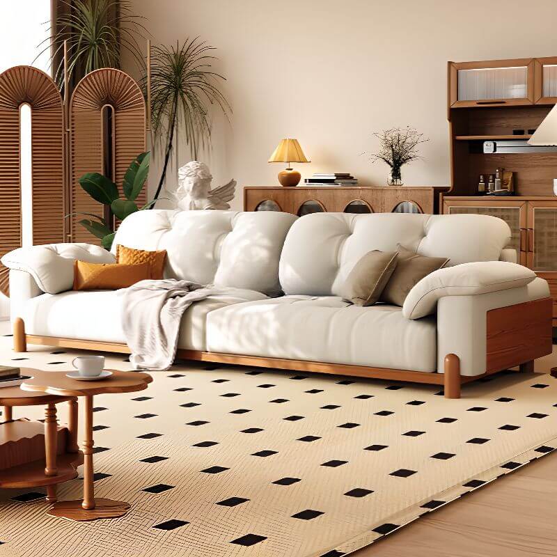 Cozy Standard Sofa with 3 Pillows