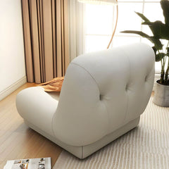 Casual Off-White Bean Bag Lounge Chair