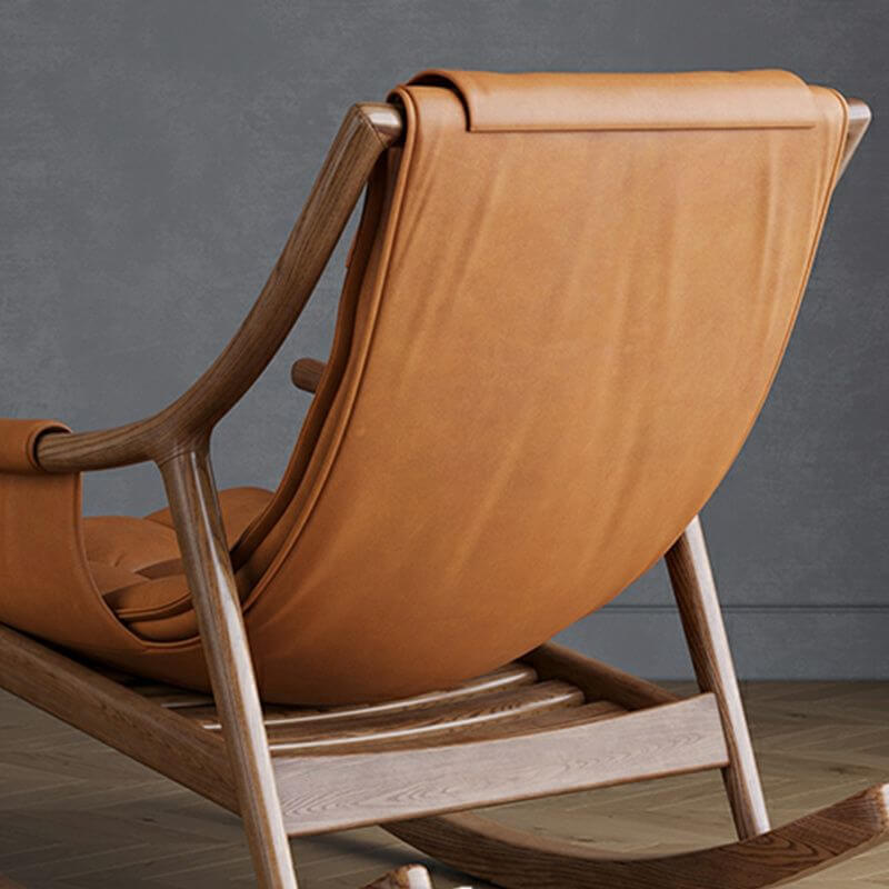 Soft upholstery of rocker's seat and back