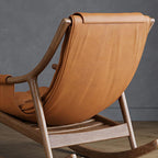 Soft upholstery of rocker's seat and back