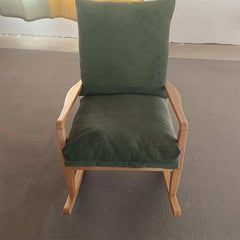 Chic rocking chair with plush upholstery