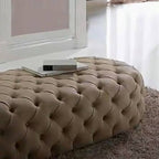 Elegant brown bedroom bench in modern style