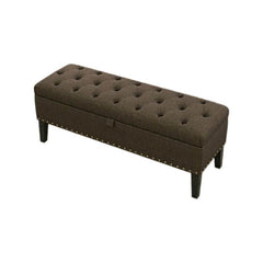 Durable wood frame ottoman