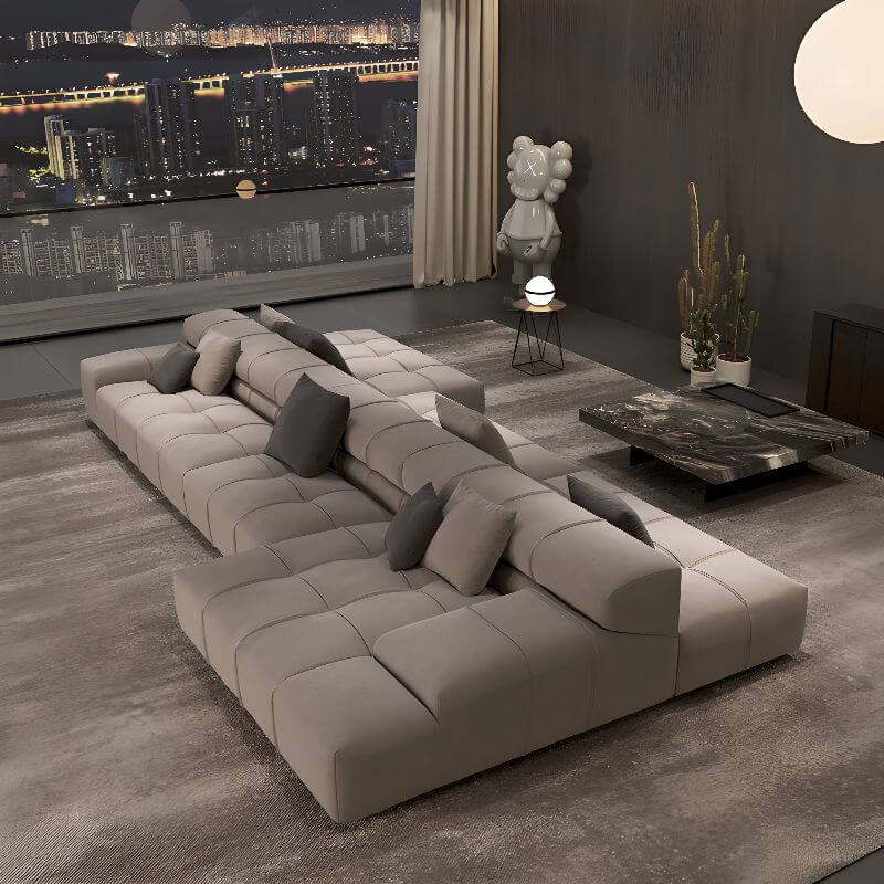 Elegant 7-seater sofa set design