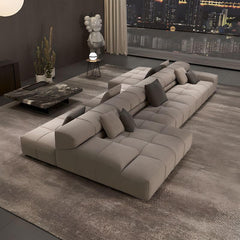 Comfortable sofa chaise arrangement