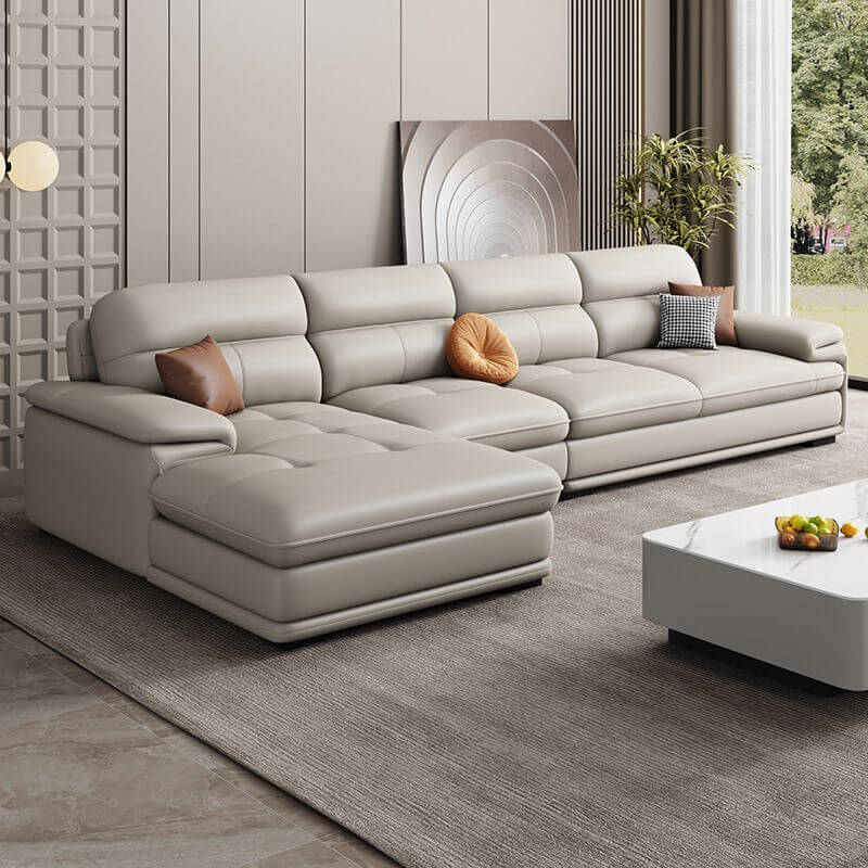 Straight L-Shape sofa in a modern living room