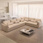 Modern living room with ink and white sofa