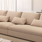 Close-up of sofa upholstery and details