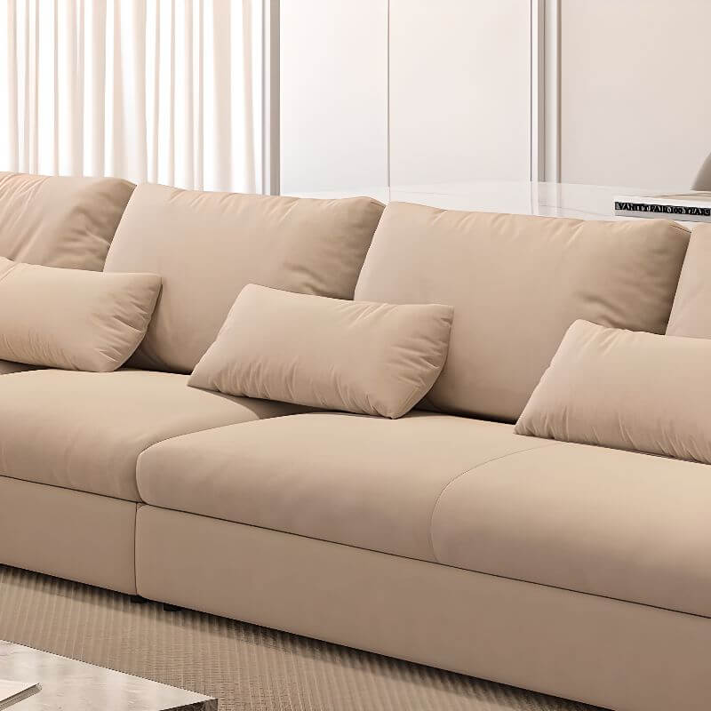 Close-up of sofa upholstery and details