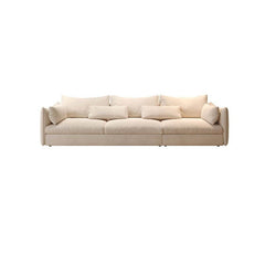 Straight sofa in khaki fabric