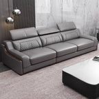 Adjustable headrest on sofa couch