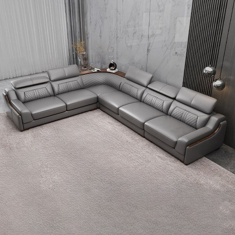 Straight U-Shape Sofa Sectional in living room