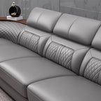 Close-up of sloped arm design