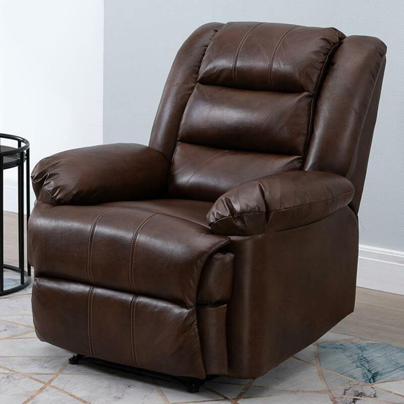 Fauteuil inclinable électrique rembourré extensible - Bouton poussoir pour positions infinies avec repose-pieds ajustable et USB intérieur, branché Image secondaire du produit