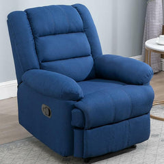 Stretchable cushioned power recliner in beige