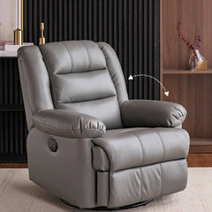 Elegant leather upholstery of the recliner