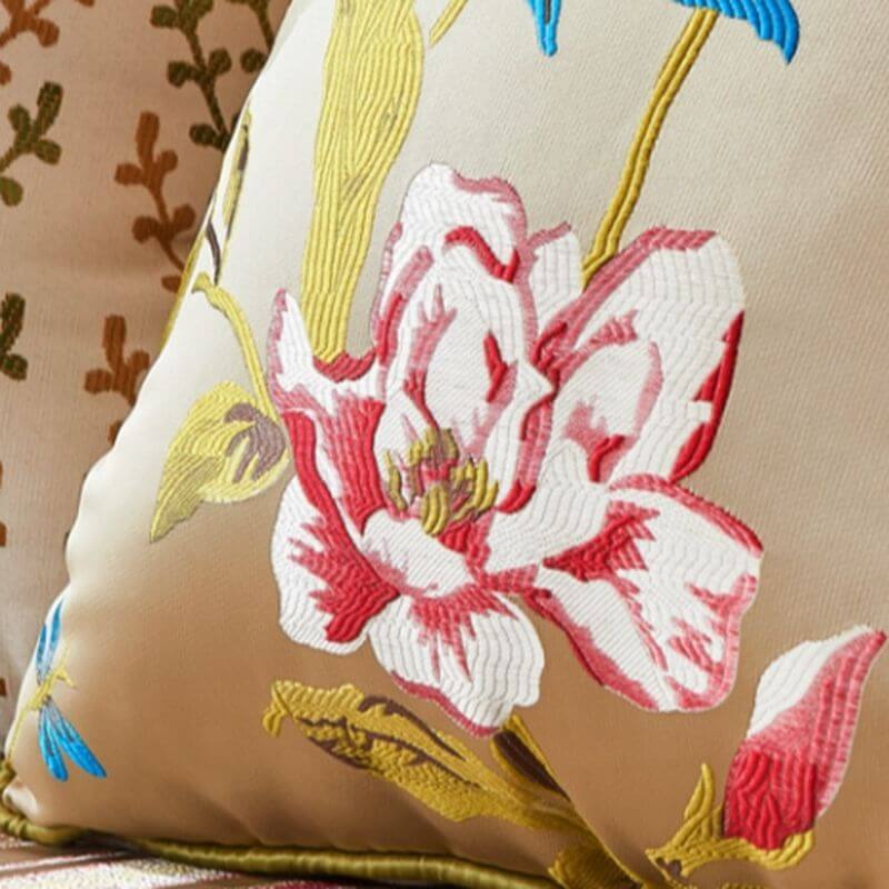 striped off-white sofa