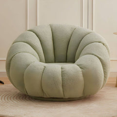 Luxurious oversized bean bag chair in solid orange