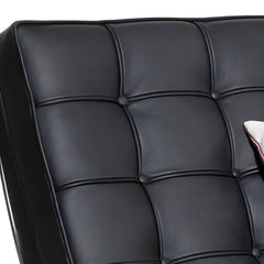 Small size black recliner with sleek design